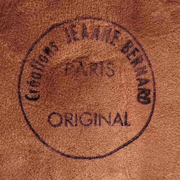 VINTAGE DISTRESSED JEANNE BERNARD PARIS ORIGINAL LEATHER SKIRT - Picture 9 of 10